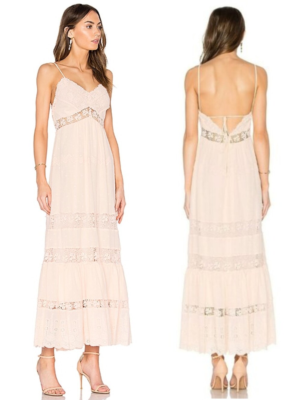 EUC Rebecca Taylor Eyelet Midi Dress in Ballet